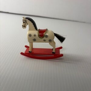 Vintage ZEKA Plastic Figural Pencil Sharpener Rocking Horse Germany Red 1950's